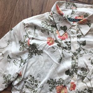 Lauren Ralph Lauren floral print button down Large